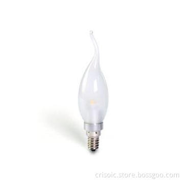 Aluminum Glass 3W E27 Led Candle Bulb , 360 3000k Warm Whit